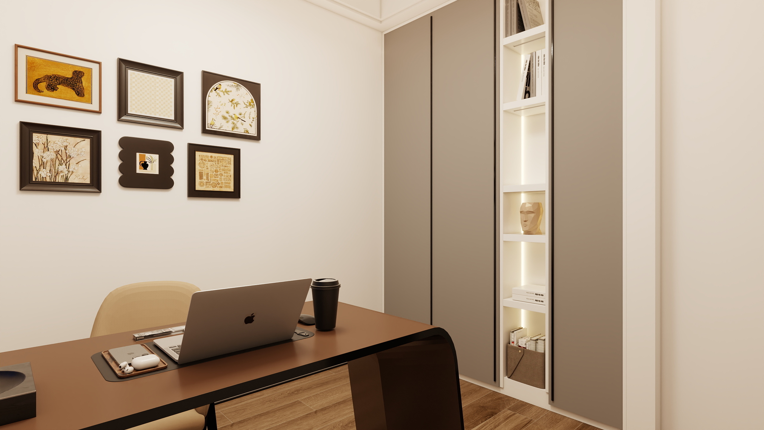 拙野-琴萃雅苑128㎡3室装修效果图