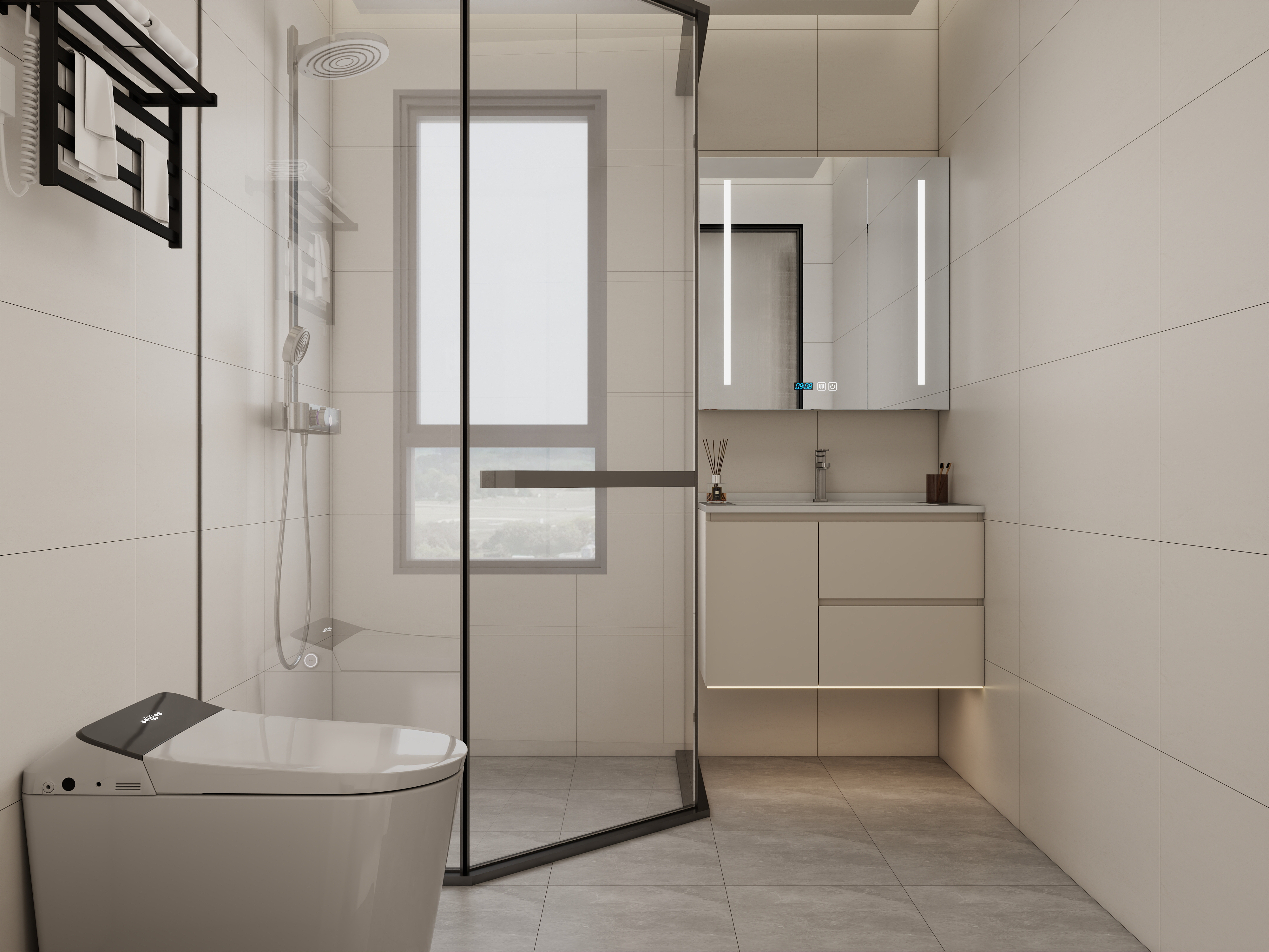 李佳洋-荣辉桂园113平新中式3室装修效果图