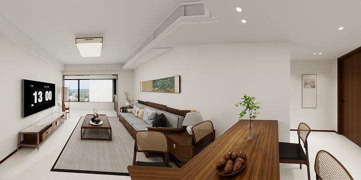 知百设计L-乐富强效果图-装修设计方案