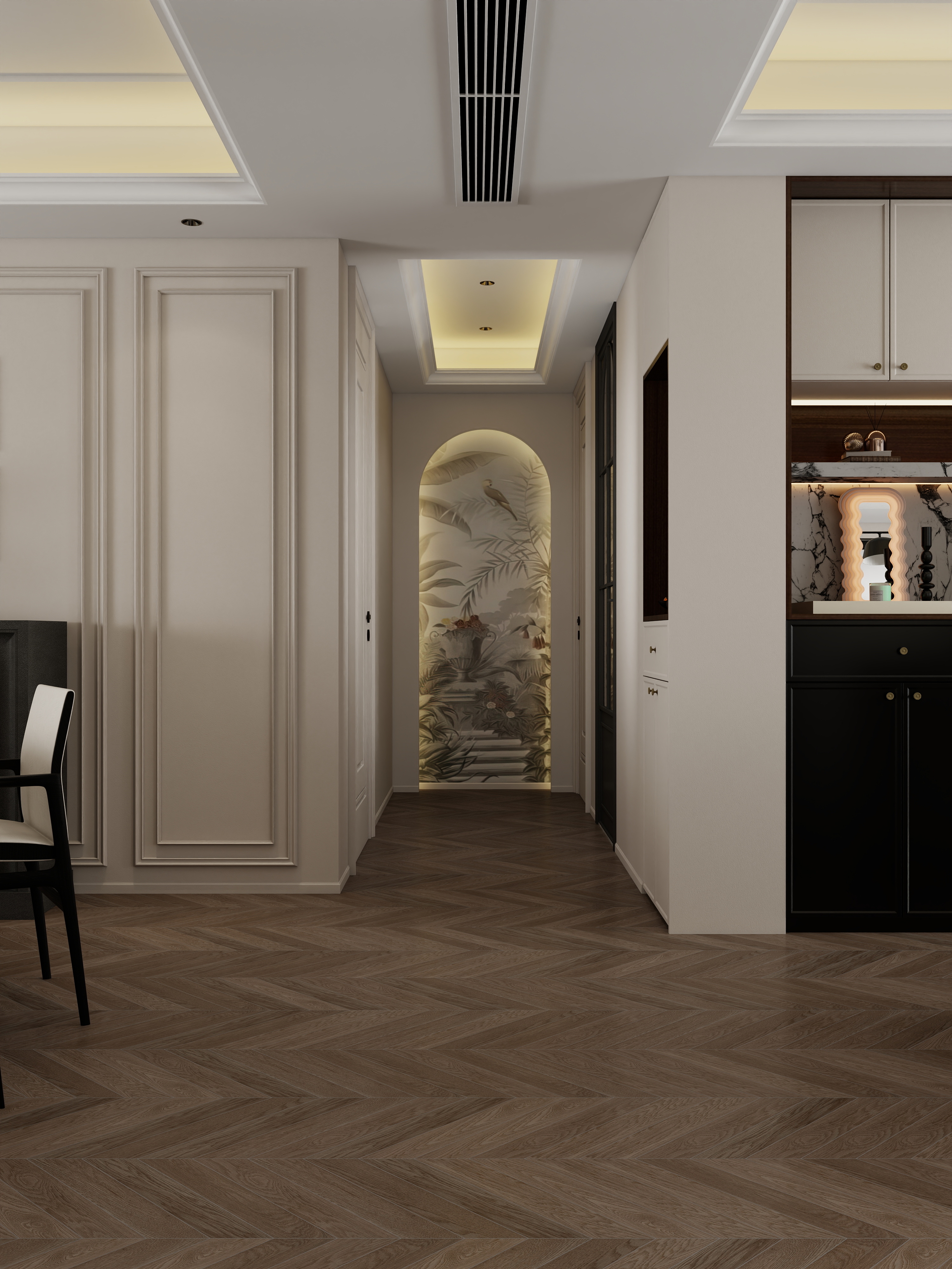 张煜强煜境设计-256平米法式时尚复式六房装修效果图