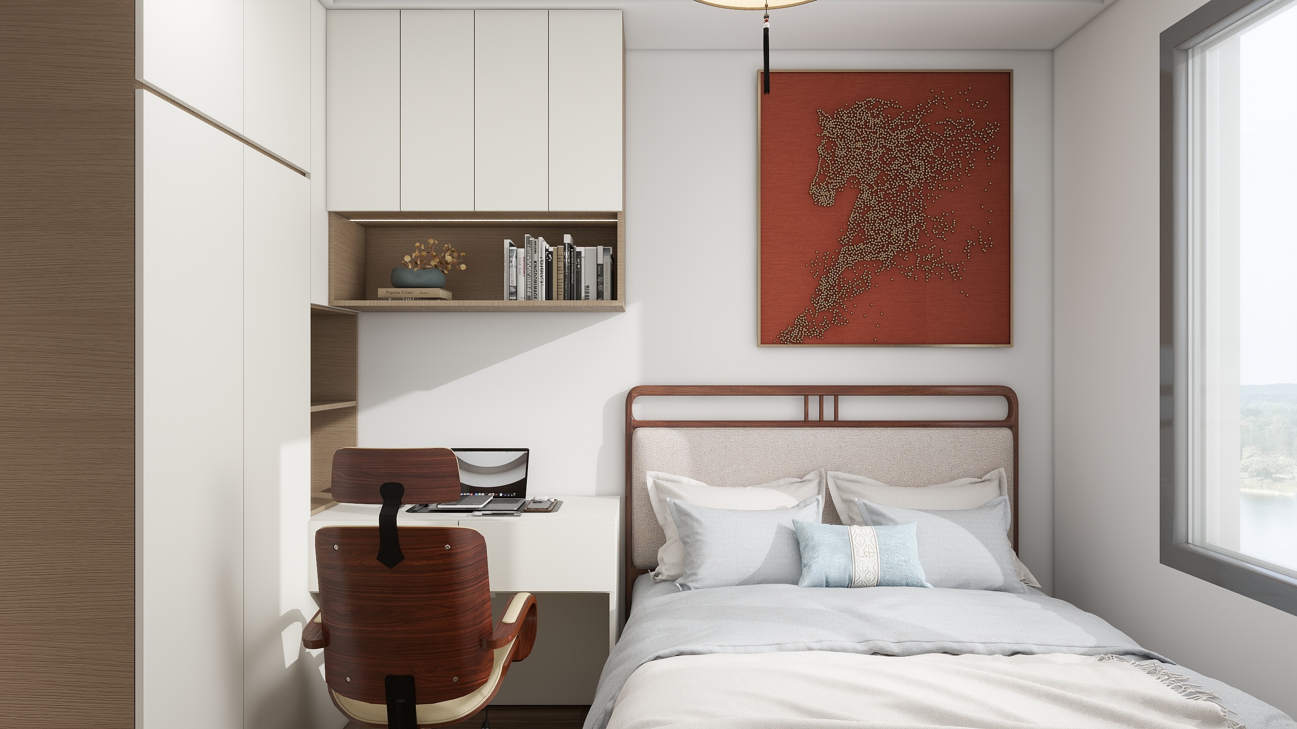 设计师玉京子-滨河珑府新中装修效果图