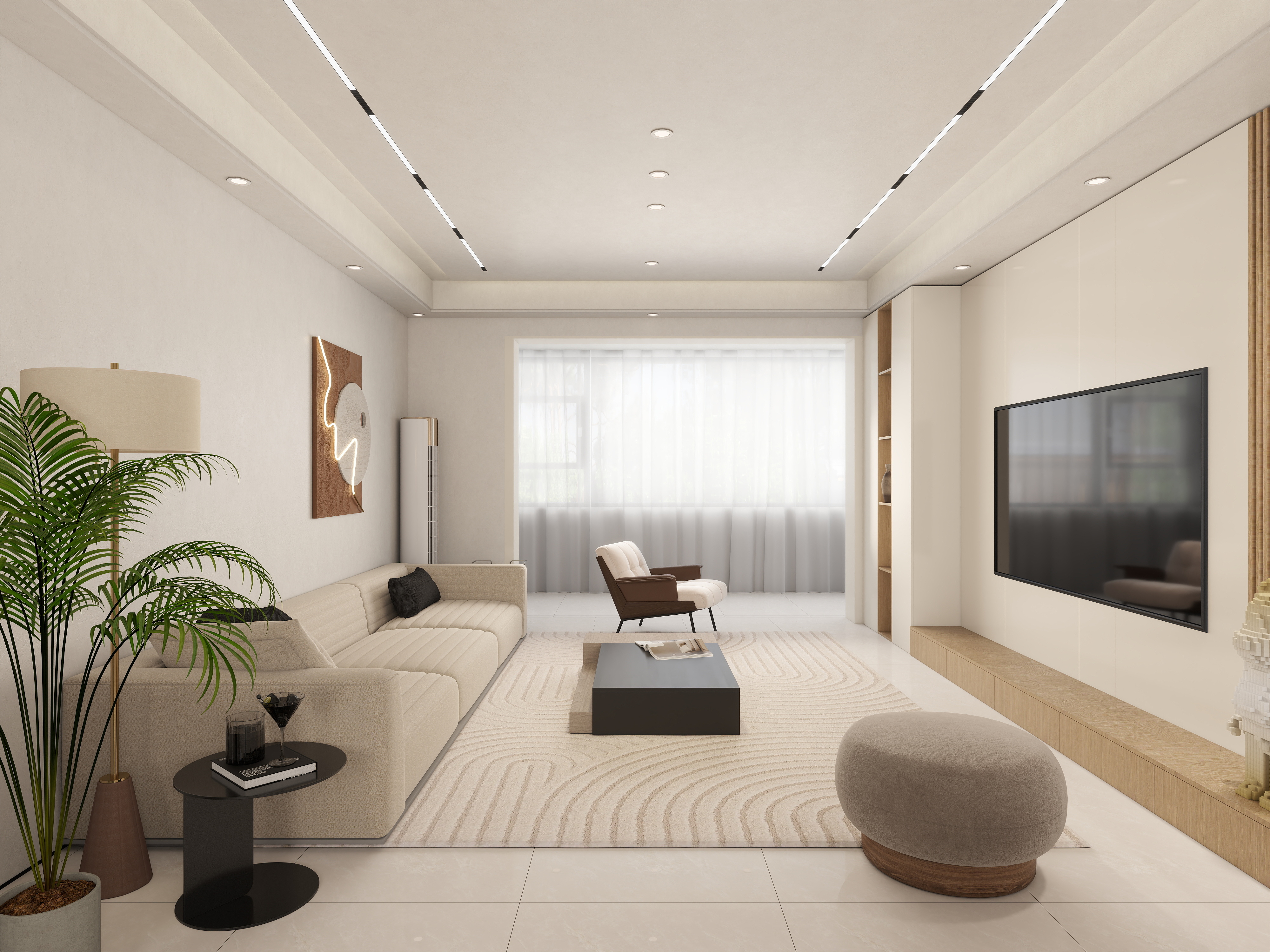 艺雅丽-135平现代简约 装修效果图