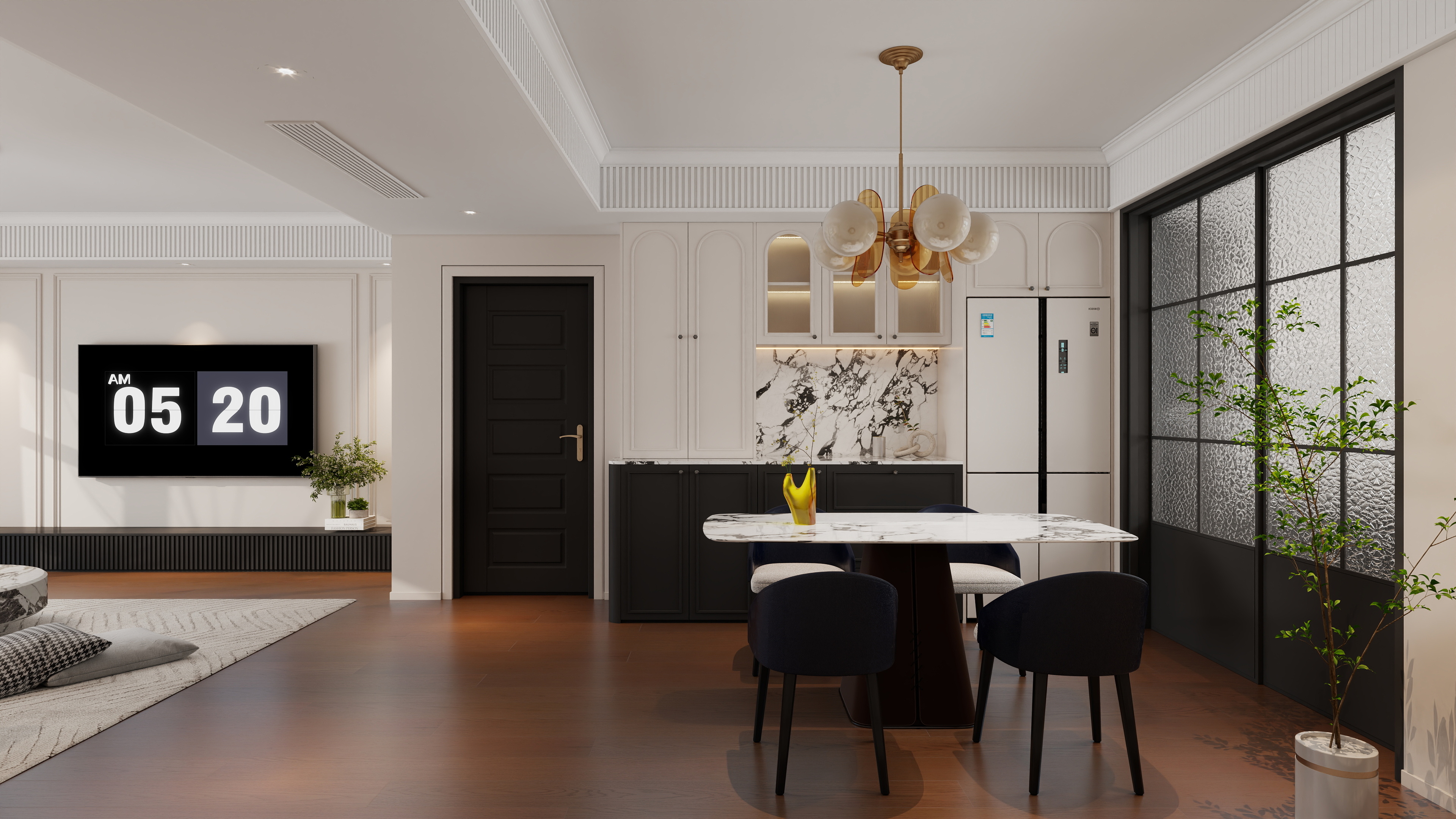 羽非设计-复古奶油色轻法式-装修设计方案