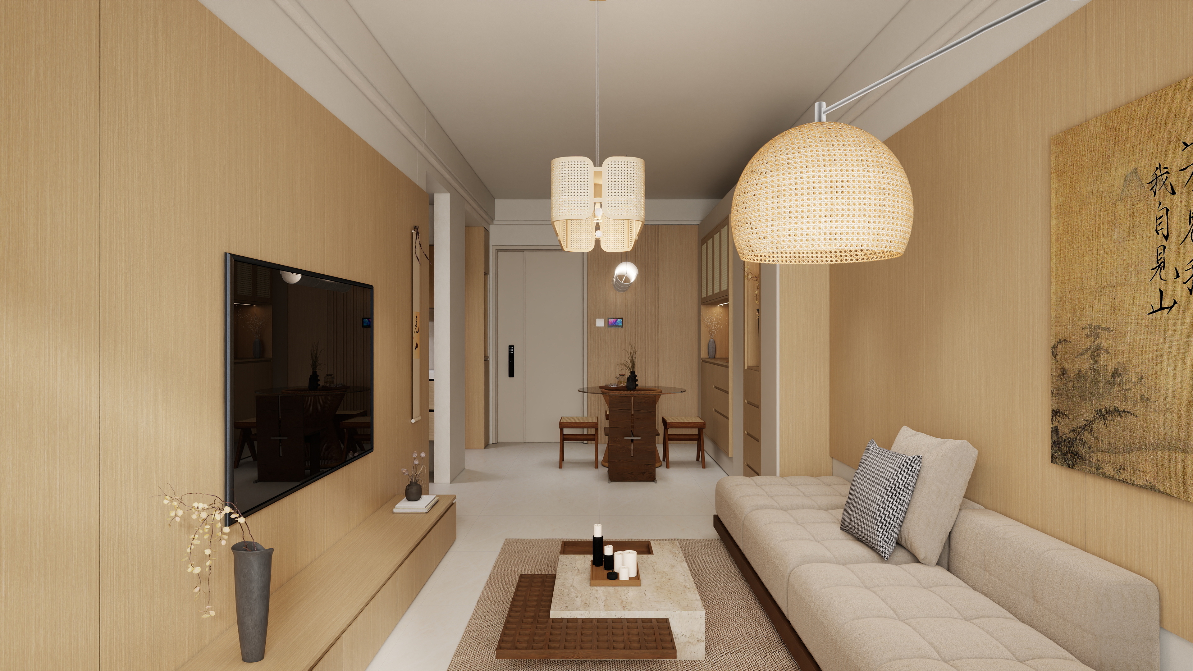 深圳市新大新三棵树小森板-61平两房装修效果图