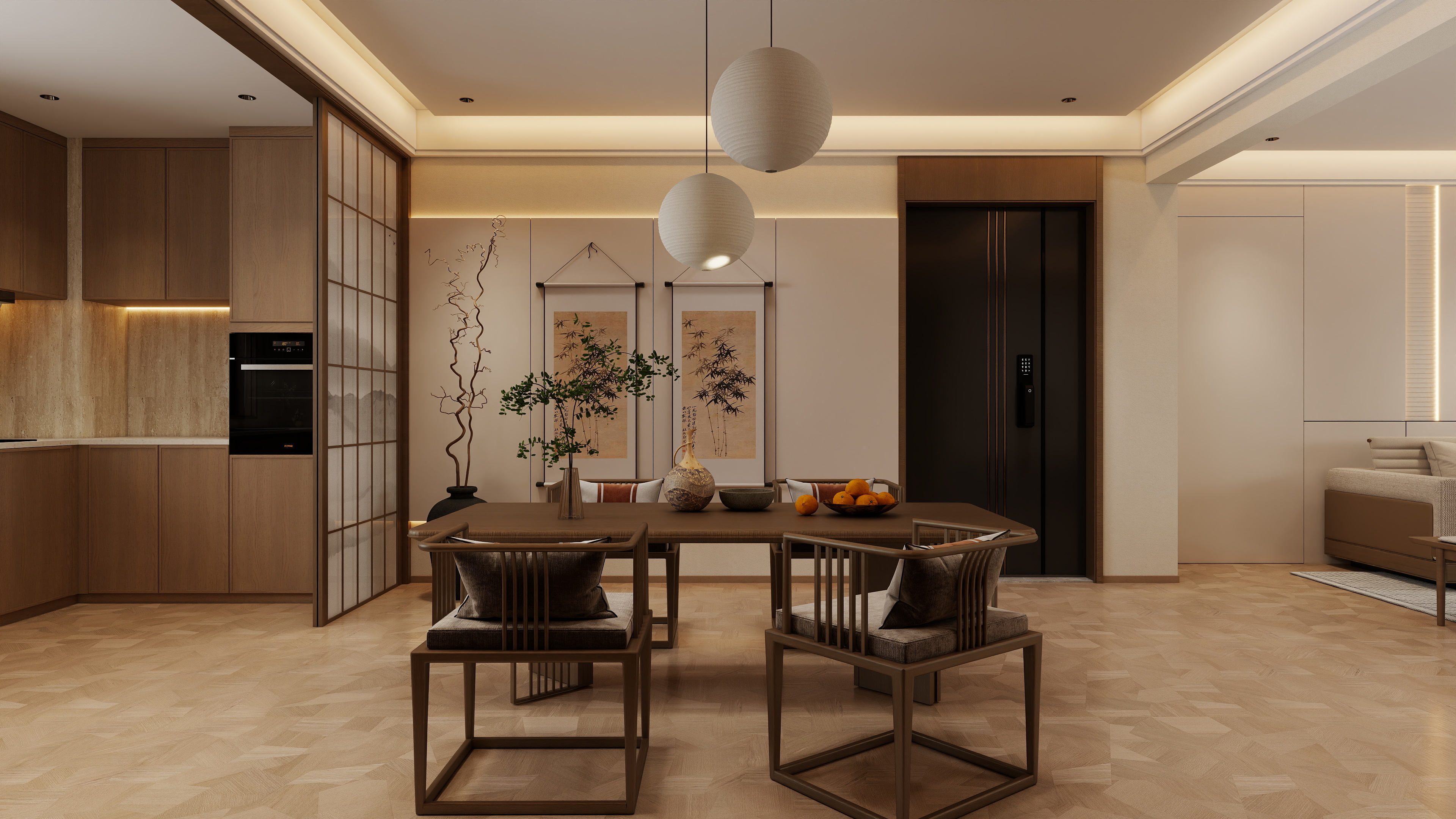 张煜强煜境设计-158平米宋氏新中式四房装修效果图