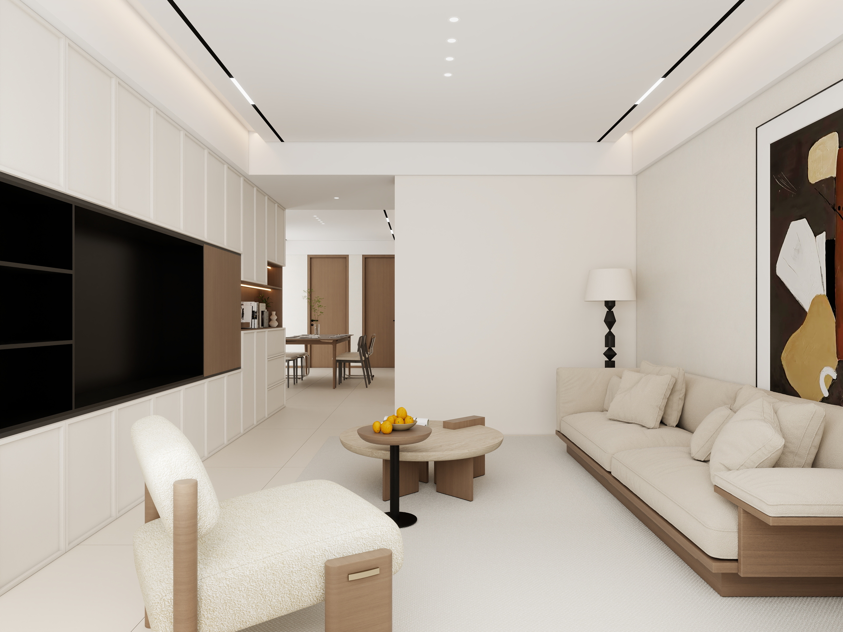 Jerry-空间设计-中古风三室装修效果图