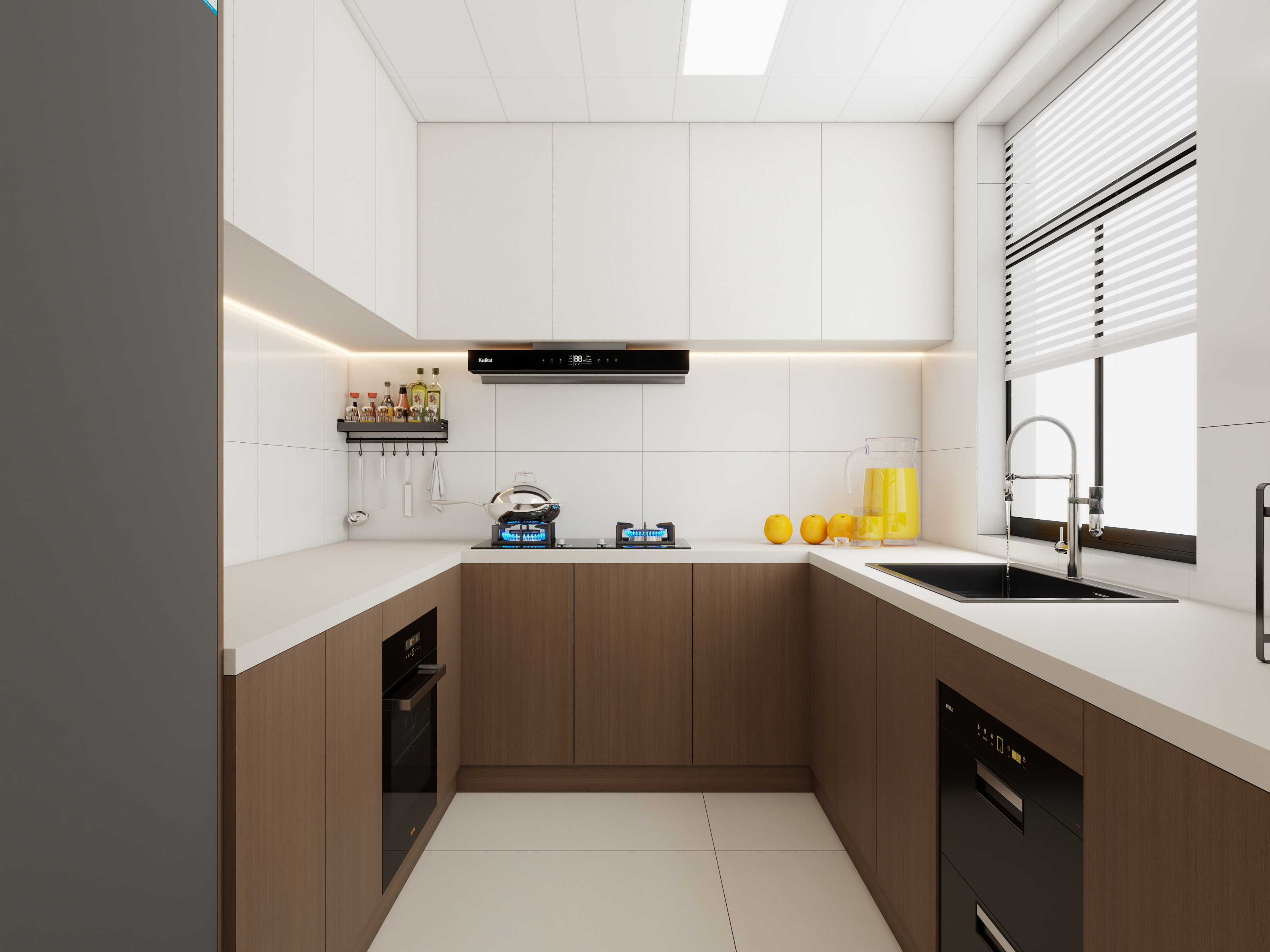 Jerry-空间设计-中古风三室装修效果图