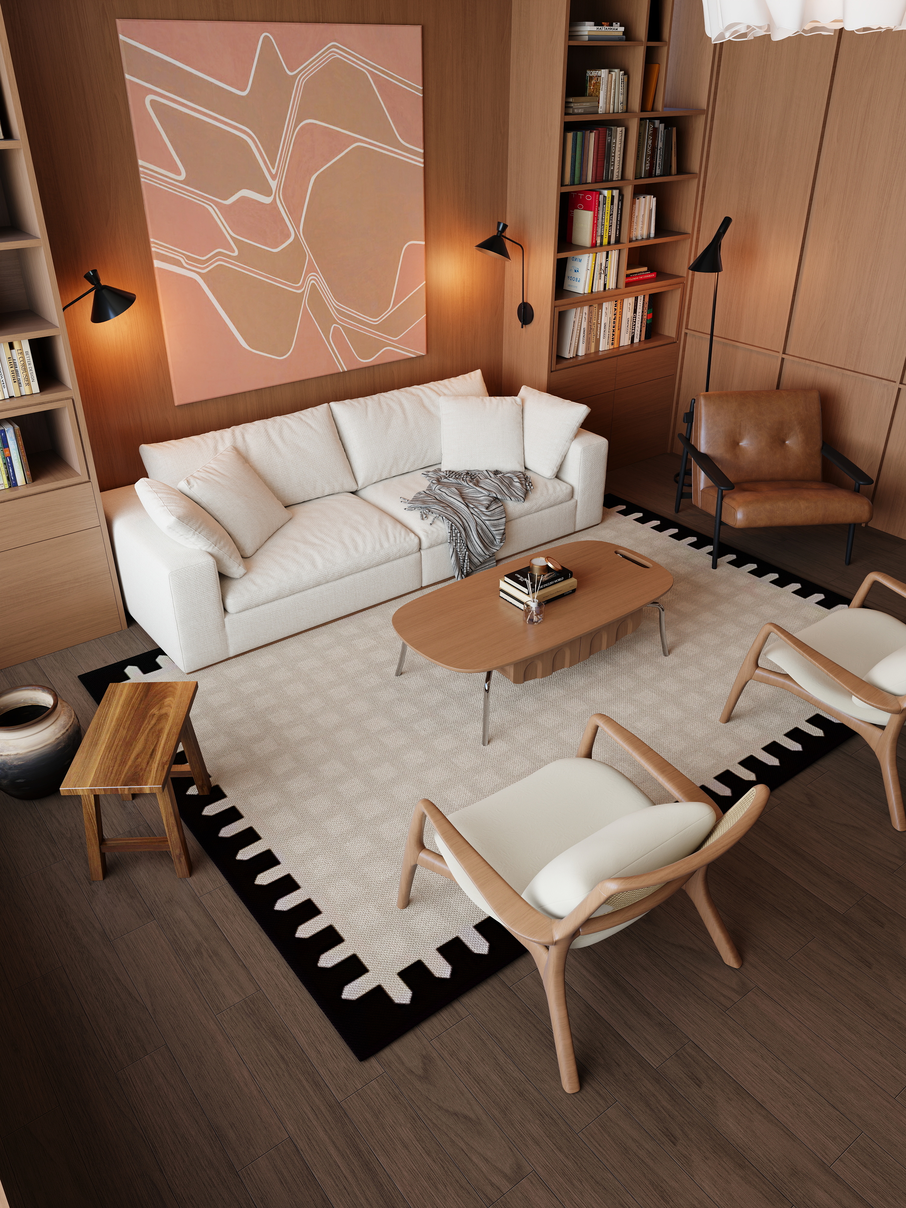 王峰-55 原木书房-装修设计方案