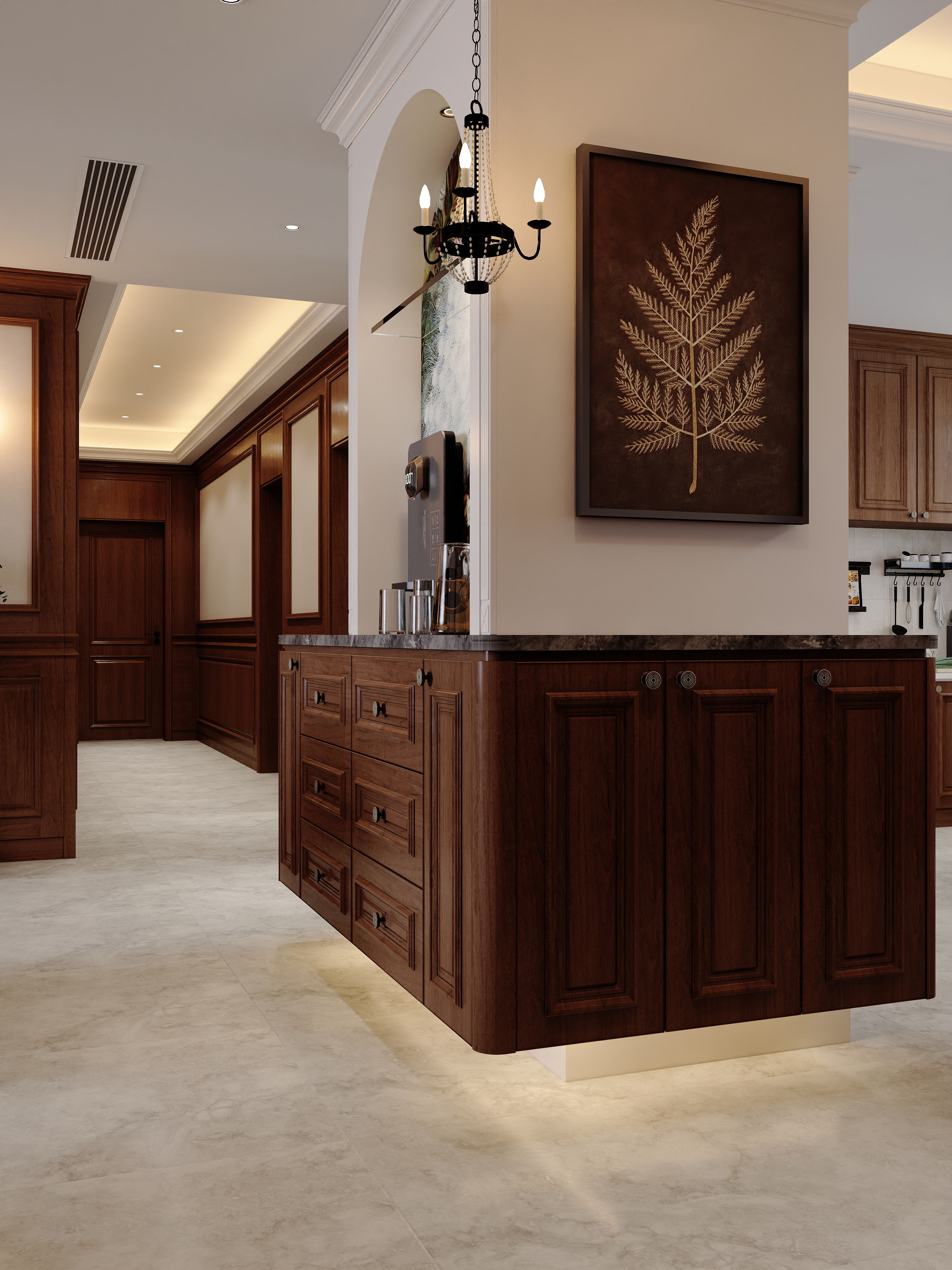 YY.洛洛-美式 170㎡ 四室装修效果图