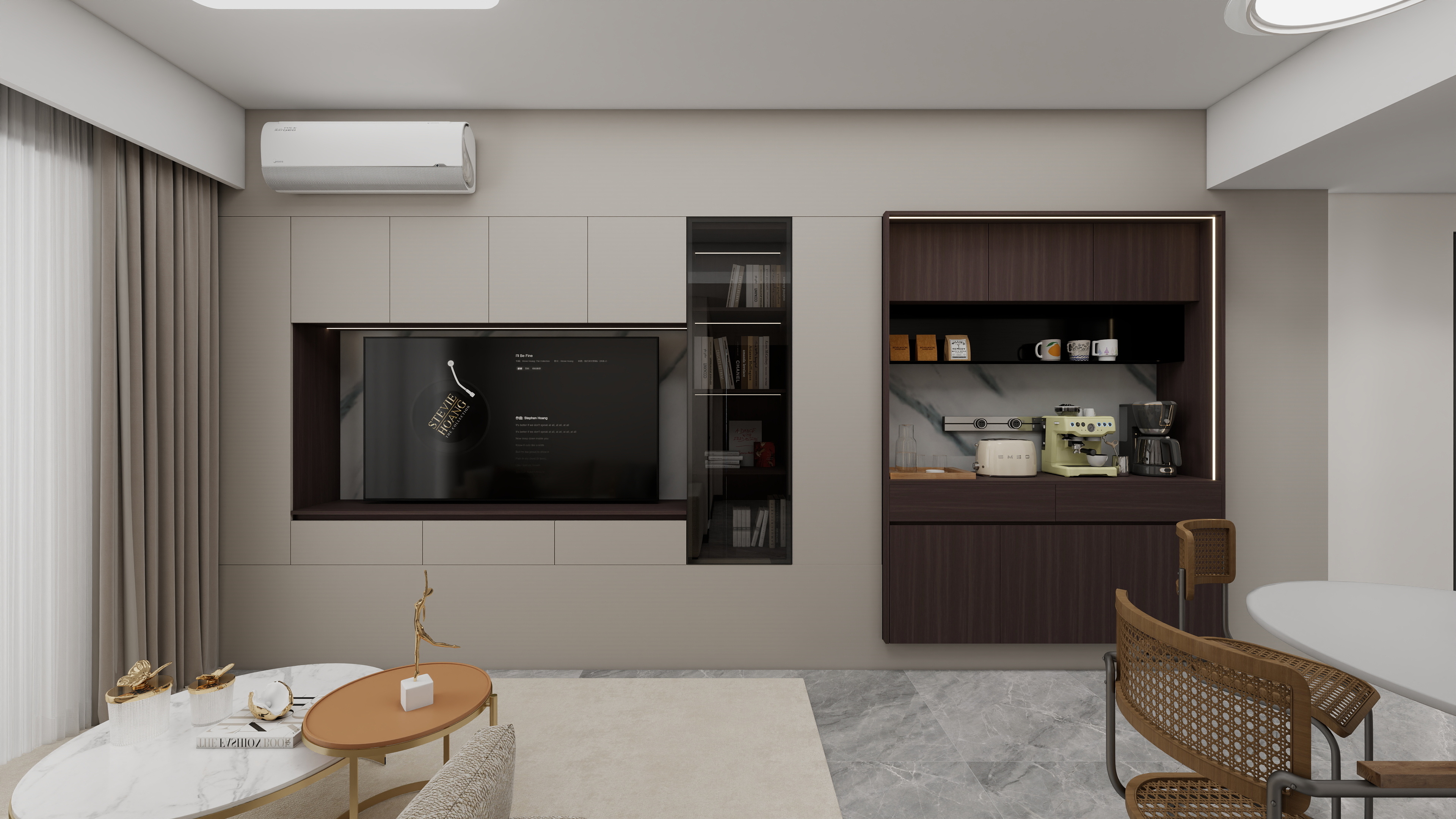 广州全屋定制设计师朱兴-保利水木芳华06户型-70㎡装修效果图