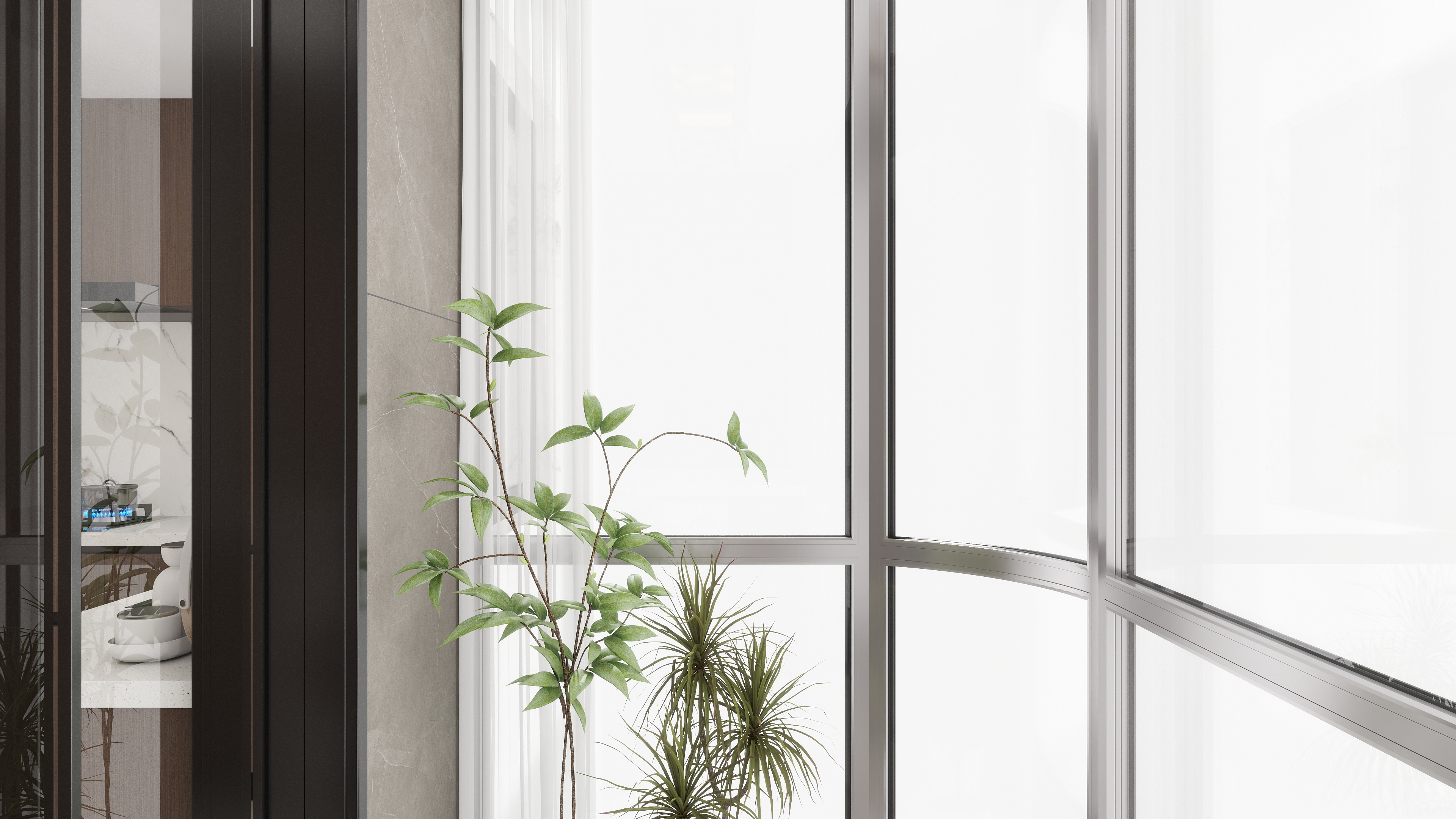 雷超-保利天珺143一层生活阳台装修效果图第3张