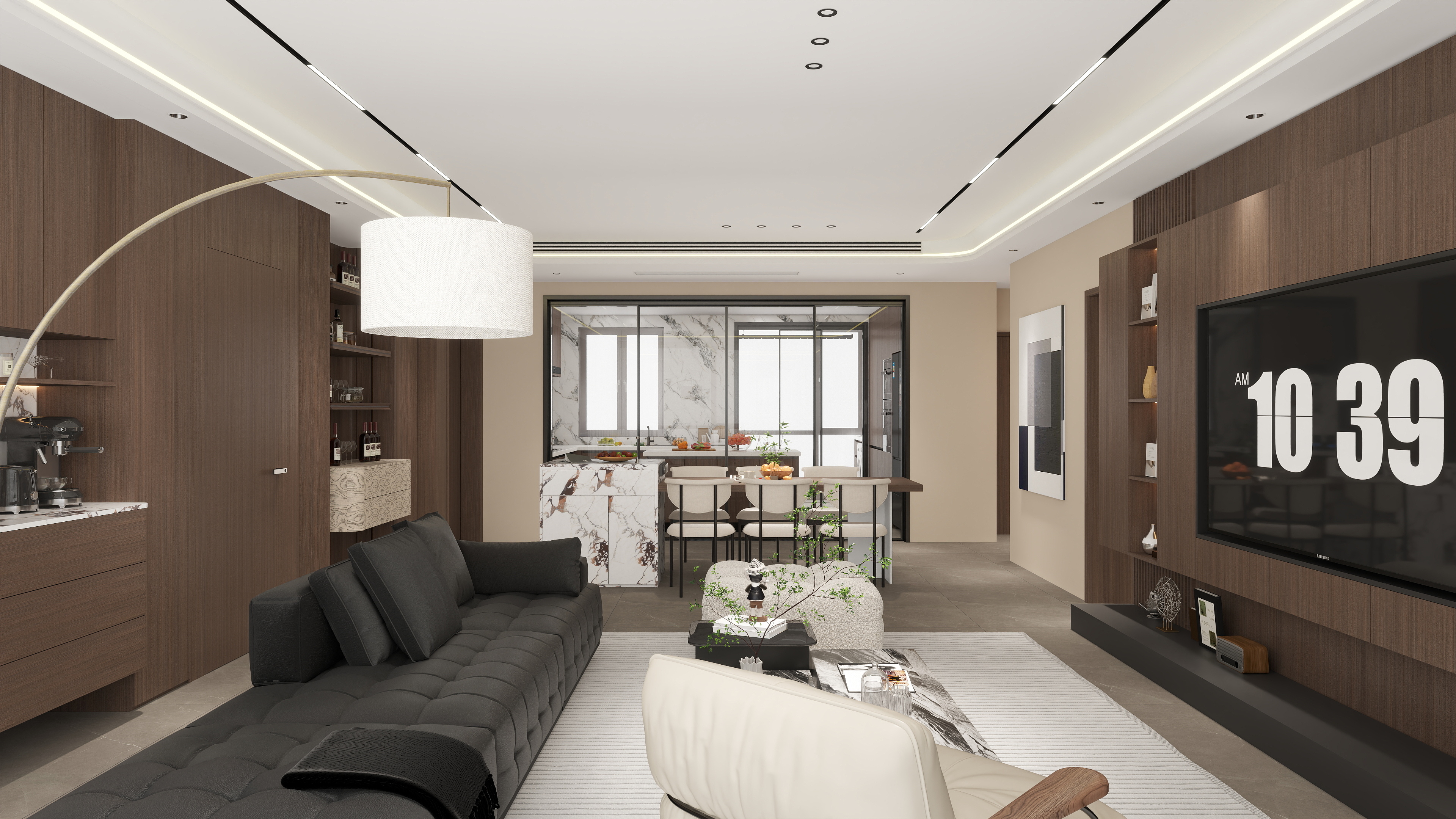 雷超-保利天珺143一层客餐厅装修效果图第5张