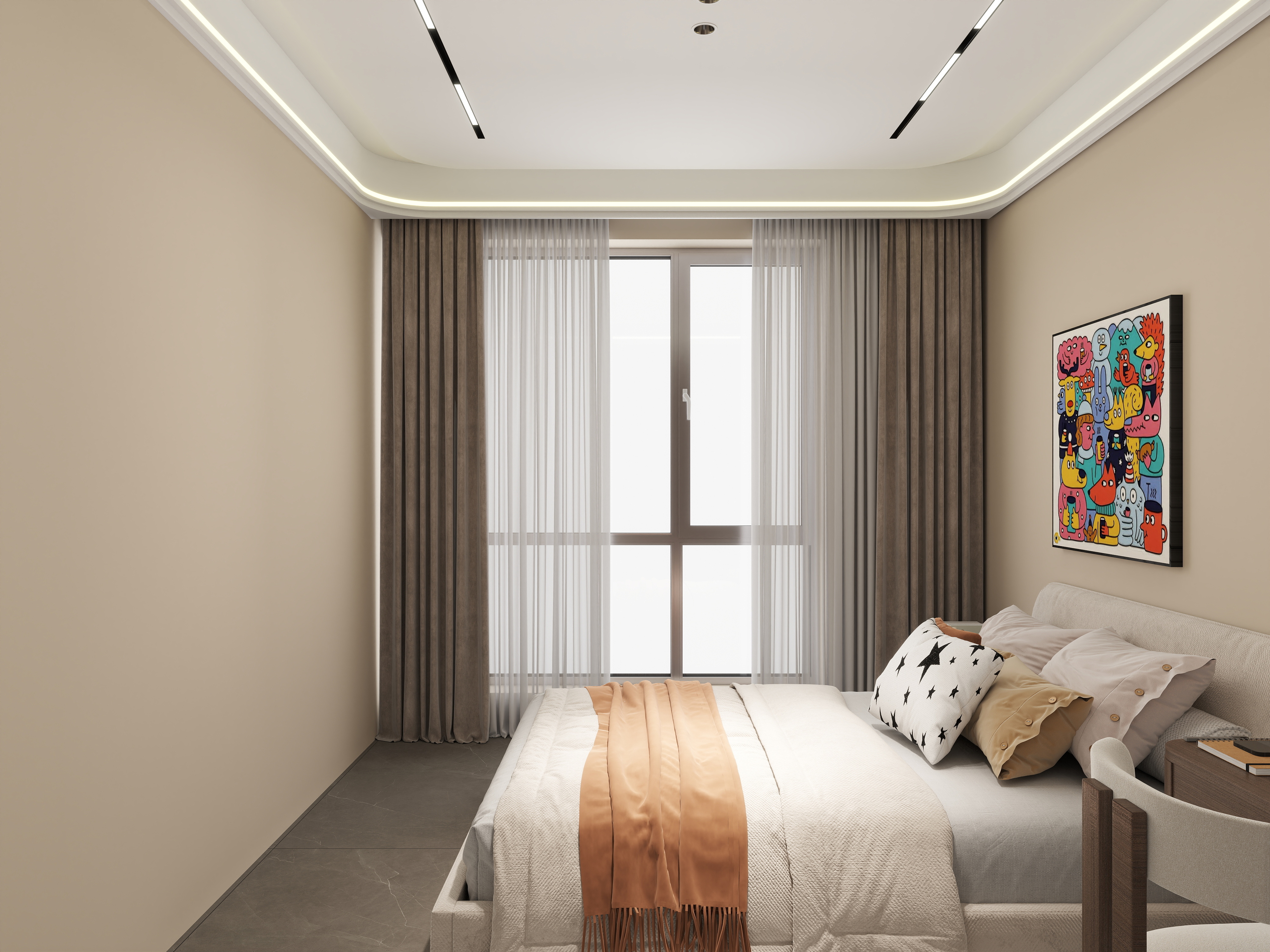 雷超-保利天珺143一层儿童房装修效果图第3张